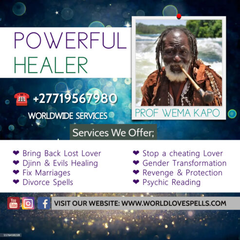 TRADITIONAL HEALER / LOVE SPELLS +27719567980