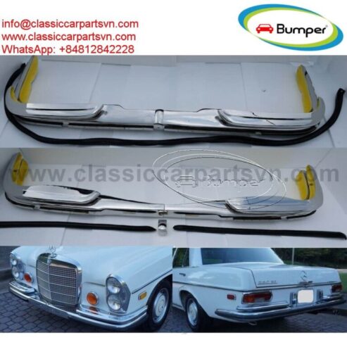 Mercedes Benz W108 W109 bumpers with rubber